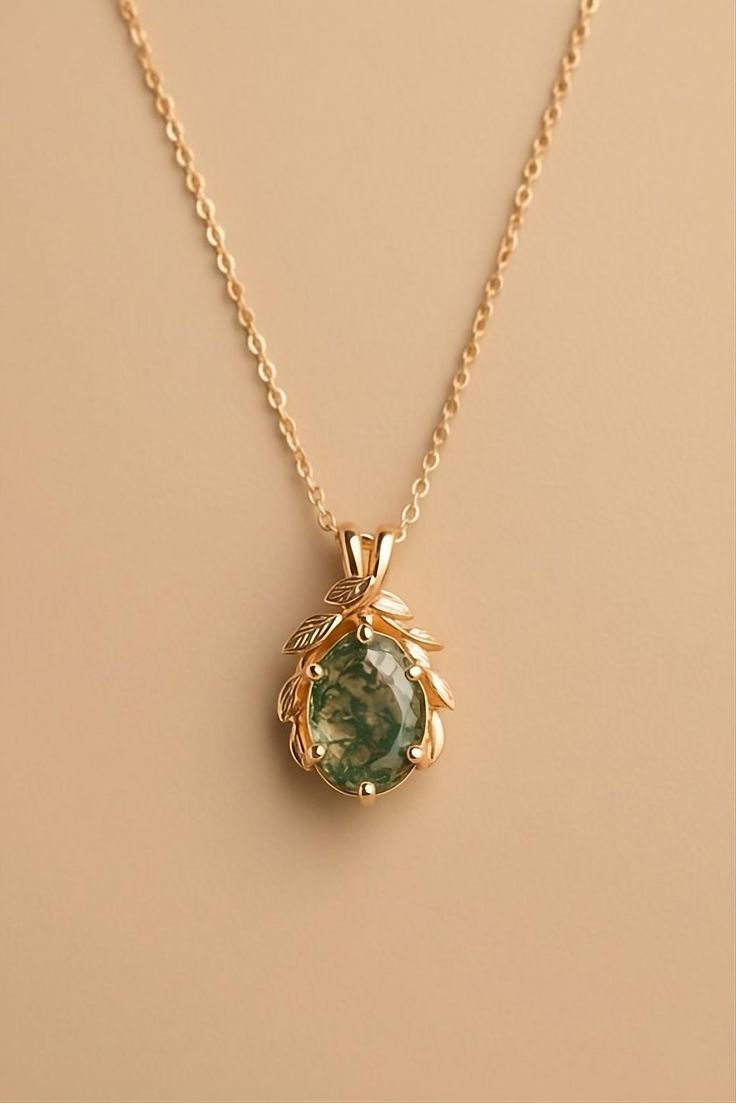 Rose gold leaf pendant
